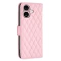 Miniatyrbillede 7 af 9: SKALO iPhone 16 Plus BINFEN COLOR Quiltet Pung - Pink