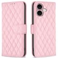 Miniatyrbillede 1 af 9: SKALO iPhone 16 Plus BINFEN COLOR Quiltet Pung - Pink