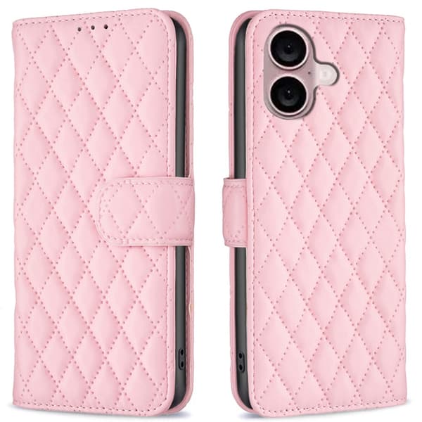SKALO iPhone 16 Plus BINFEN COLOR Quiltet Pung - Pink