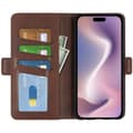 Pikkukuva 2 / 6: SKALO iPhone 16 Plus Premium Wallet Lompakkokotelo - Ruskea