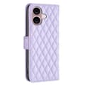 Pikkukuva 7 / 9: SKALO iPhone 16 Plus BINFEN COLOR Tikattu Lompakko - Violetti