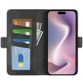 Pikkukuva 2 / 7: SKALO iPhone 16 Plus Premium Wallet Lompakkokotelo - Musta