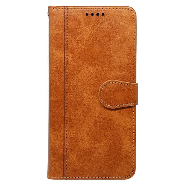 SKALO iPhone 16 Plus Flip Cover m. pung i PU-læder - Brun