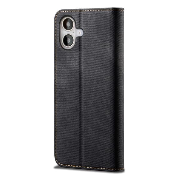 SKALO iPhone 16 Plus Jeans Flip Cover - Sort