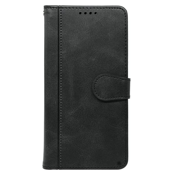 SKALO iPhone 16 Plus Flip Cover m. pung i PU-læder - Sort