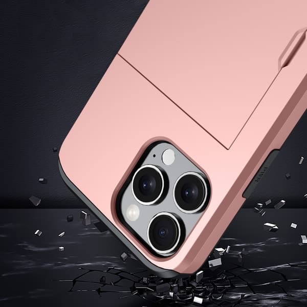 SKALO iPhone 16 Pro Armor Skal Korthållare - Guld