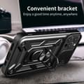 Miniatyrbillede 4 af 9: SKALO iPhone 16 Pro Armor Hybrid Metal Ring Camera Slider - Sort