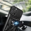 Miniatyrbillede 6 af 9: SKALO iPhone 16 Pro Armor Hybrid Metal Ring Camera Slider - Sort