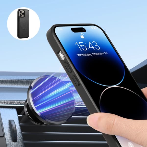 DENIOR iPhone 16 Pro D12 Skal+Plånbok - Svart