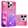 Miniatyrbild 3 av 7: SKALO iPhone 16 Pro Kvicksand Glitter Hjärtan TPU-skal - Rosa-Lila