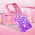 Miniatyrbild 7 av 7: SKALO iPhone 16 Pro Kvicksand Glitter Hjärtan TPU-skal - Rosa-Lila