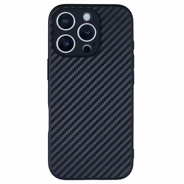 SKALO iPhone 16 Pro Carbon Fiber TPU cover - Sort