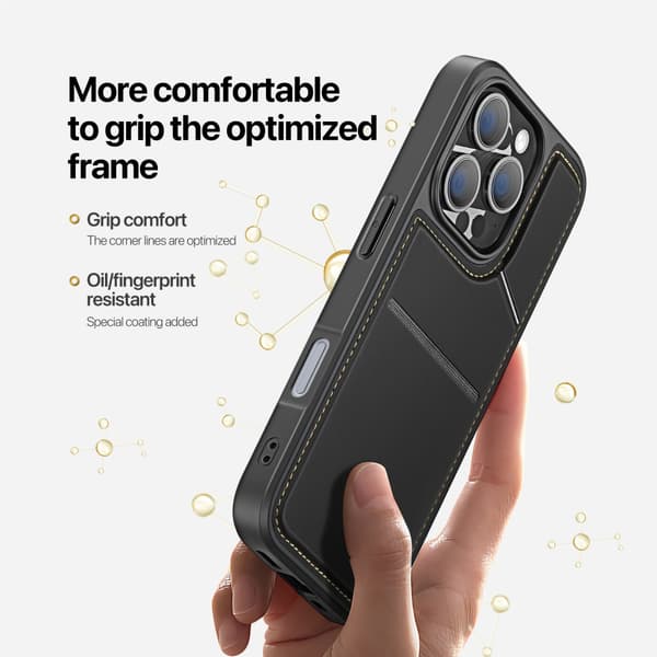 DUX DUCIS iPhone 16 Pro Rafi II Series Skal med Korthållare - Svart