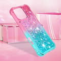 Miniatyrbillede 7 af 7: SKALO iPhone 16 Pro Kvicksand Glitter Hjerter TPU Cover - Pink-Turkis