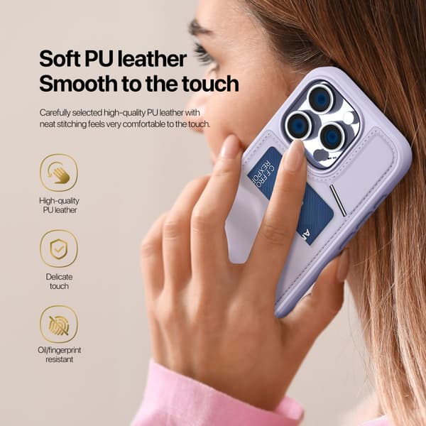 DUX DUCIS iPhone 16 Pro Rafi II Series Skal med Korthållare - Lila