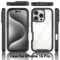 Pikkukuva 6 / 7: SKALO iPhone 16 Pro Iskunkestävä Clear Hybridi Suojakuori - Violetti