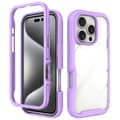 Pikkukuva 1 / 7: SKALO iPhone 16 Pro Iskunkestävä Clear Hybridi Suojakuori - Violetti