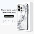 Miniatyrbillede 3 af 7: SKALO iPhone 16 Pro Marmor hærdet glas TPU Cover - #2