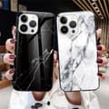 Miniatyrbillede 7 af 7: SKALO iPhone 16 Pro Marmor hærdet glas TPU Cover - #2
