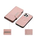 Miniatyrbillede 3 af 10: SKALO iPhone 16 Pro DOLIZMA 2 i 1 magnetisk pungetui - Rosa guld