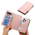Miniatyrbillede 4 af 10: SKALO iPhone 16 Pro DOLIZMA 2 i 1 magnetisk pungetui - Rosa guld