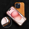 Pikkukuva 5 / 7: SKALO iPhone 16 Pro PU-nahkainen Suojakuori - Ruusukulta