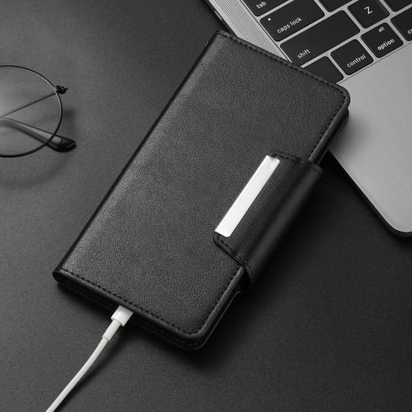SKALO iPhone 16 Pro DOLIZMA 2 i 1 magnetisk pungetui - Sort