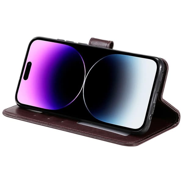 SKALO iPhone 16 Pro Mandala Flip Cover - Brun