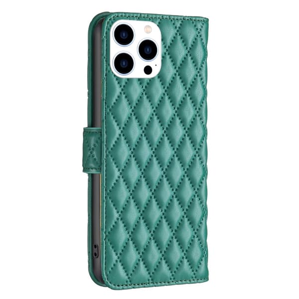 SKALO iPhone 16 Pro BINFEN COLOR Quiltet Pung - Grøn