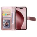 Pikkukuva 4 / 11: SKALO iPhone 16 Pro 10-lokeroa Lompakkokotelo - Ruusukulta