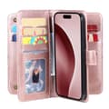 Pikkukuva 6 / 11: SKALO iPhone 16 Pro 10-lokeroa Lompakkokotelo - Ruusukulta