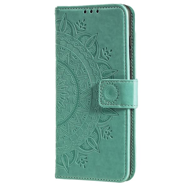 SKALO iPhone 16 Pro Mandala lompakkokotelo - Turkoosi
