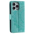 Pikkukuva 6 / 6: SKALO iPhone 16 Pro Mandala lompakkokotelo - Turkoosi