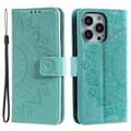 Pikkukuva 1 / 6: SKALO iPhone 16 Pro Mandala lompakkokotelo - Turkoosi