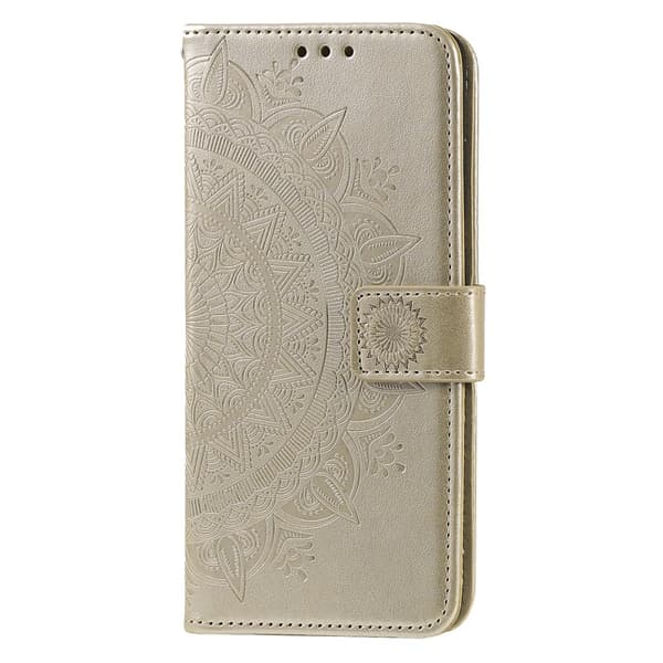 SKALO iPhone 16 Pro Mandala Plånboksfodral - Guld
