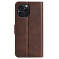 Pikkukuva 6 / 6: SKALO iPhone 16 Pro Premium Wallet Lompakkokotelo - Ruskea
