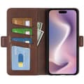 Pikkukuva 2 / 6: SKALO iPhone 16 Pro Premium Wallet Lompakkokotelo - Ruskea