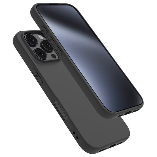 SKALO iPhone 16 Pro Max Matte Black Ultra-tynd TPU Cover