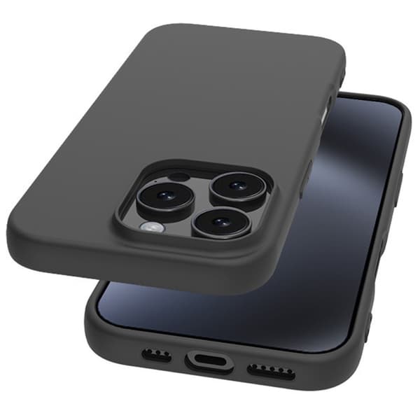 SKALO iPhone 16 Pro Max Matte Black Ultra-tynd TPU Cover