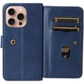 Pikkukuva 5 / 11: SKALO iPhone 16 Pro 10-lokeroa Lompakkokotelo - Sininen