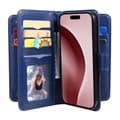 Pikkukuva 6 / 11: SKALO iPhone 16 Pro 10-lokeroa Lompakkokotelo - Sininen