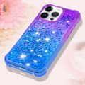 Pikkukuva 6 / 7: SKALO iPhone 16 Pro Max Juoksuhiekka Glitter Sydämet TPU kuori - Violetti-Sininen