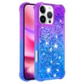 Pikkukuva 1 / 7: SKALO iPhone 16 Pro Max Juoksuhiekka Glitter Sydämet TPU kuori - Violetti-Sininen