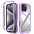 Miniatyrbillede 1 af 6: SKALO iPhone 16 Pro Max Stødsikker Clear Hybrid Cover - Lilla