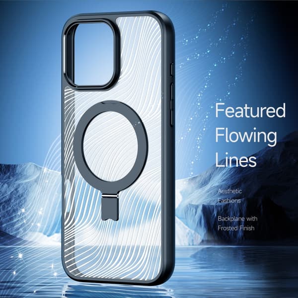 DUX DUCIS iPhone 16 Pro Max Aimo Series med Metalstativ Cover - Sort