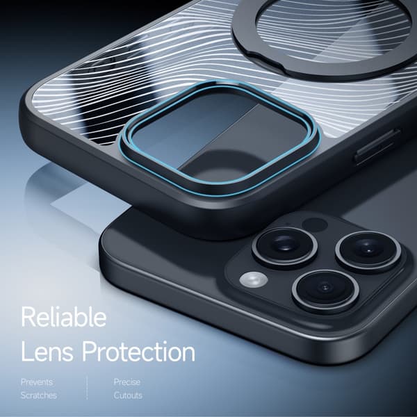 DUX DUCIS iPhone 16 Pro Max Aimo Series med Metalstativ Cover - Sort