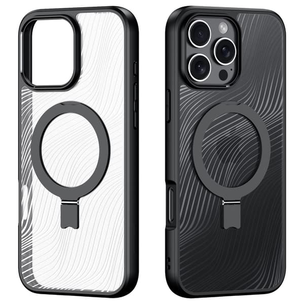 DUX DUCIS iPhone 16 Pro Max Aimo Series med Metalstativ Cover - Sort