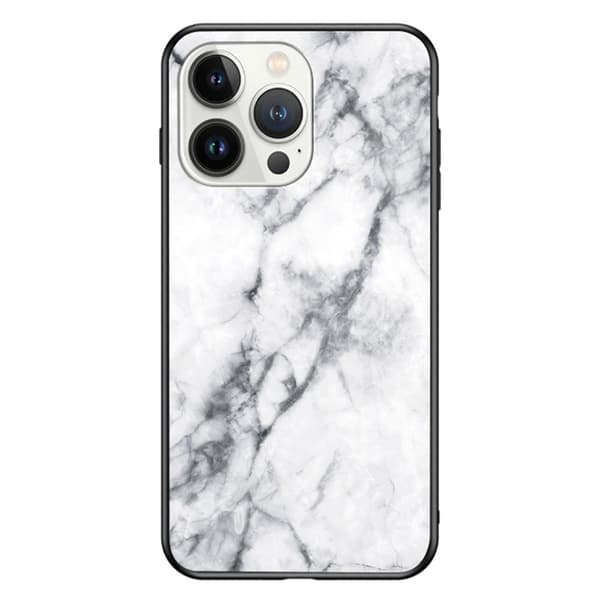 SKALO iPhone 16 Pro Max Marmor hærdet glas TPU Cover - #2
