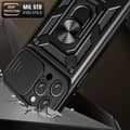 Miniatyrbillede 8 af 9: SKALO iPhone 16 Pro Max Armor Hybrid Metal Ring Camera Slider - Sort