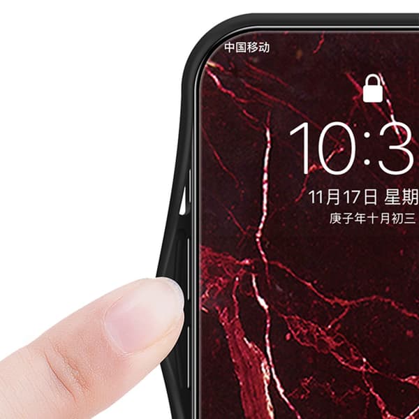 SKALO iPhone 16 Pro Max Marmori karkaistu lasi TPU-suojakuori - #4